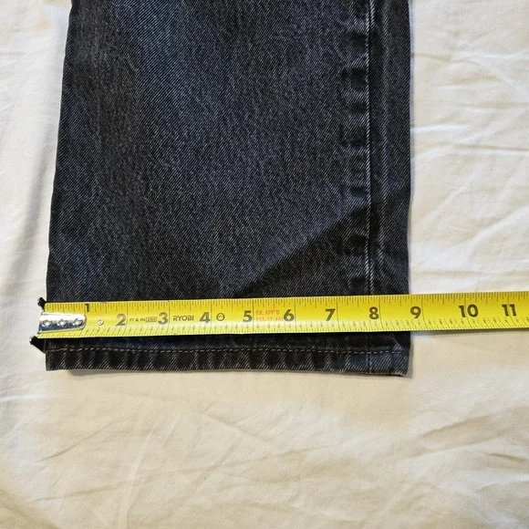 Vintage Levis 501 Jeans Mens 38x34 Black Button Fly Y2k Denim Single Stitch - Picture 9 of 10